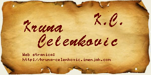 Kruna Čelenković vizit kartica